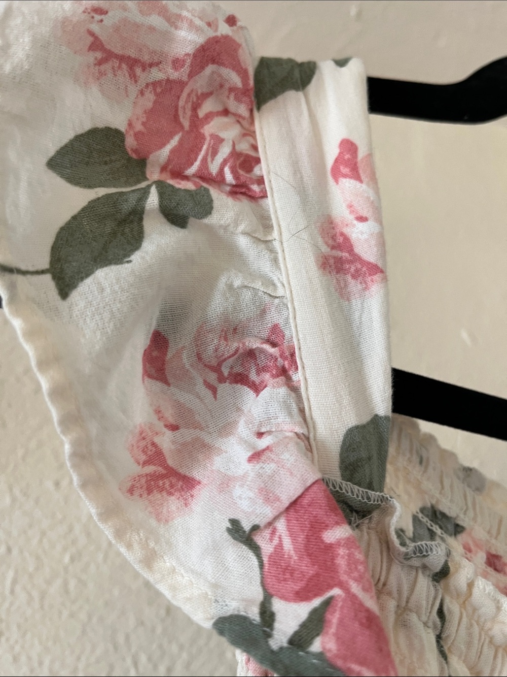Old Navy Cream Midi Dress with Pink Rose Print - Picture 11 of 13